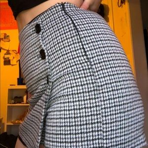 B&W Plaid skort